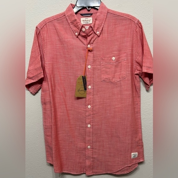 Weatherproof Vintage shirt short sleeves Solid Country Twill Shirt in Cranberry - Picture 11 of 12